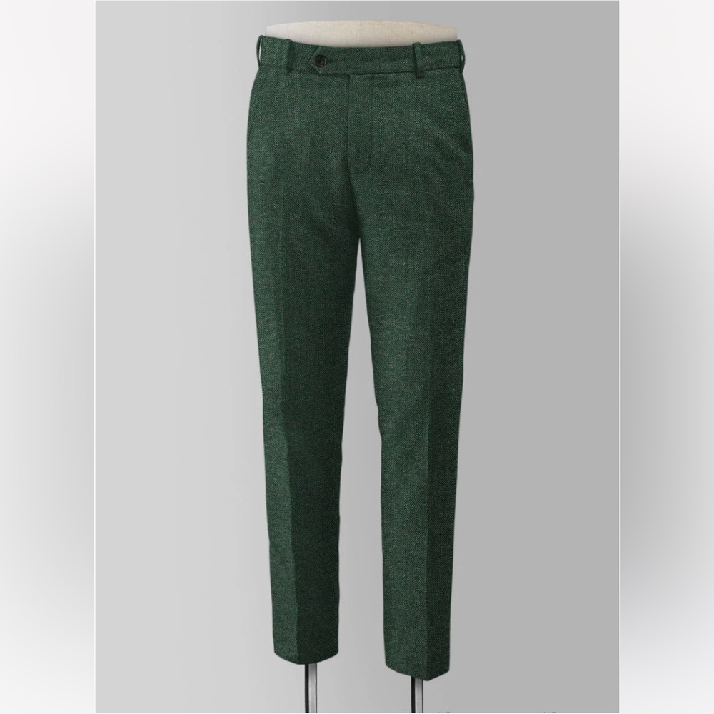 Brand New Studiosuits Green Tweed Pants 34R